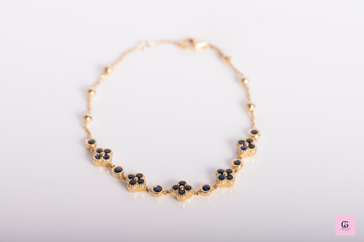 Sapphire Clover Bracelet