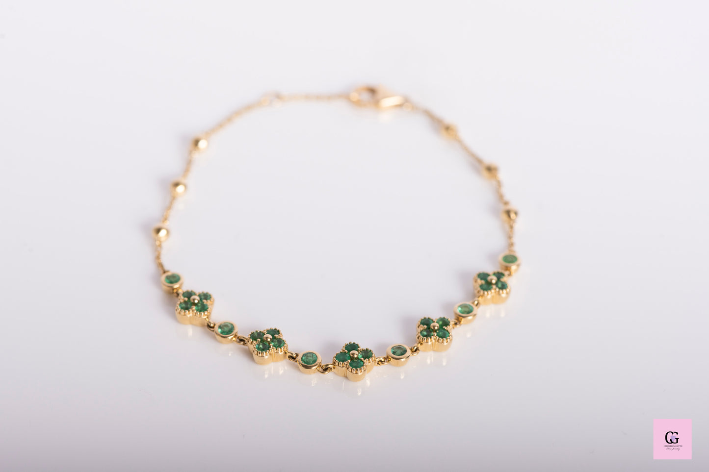 Emerald Clover Bracelet