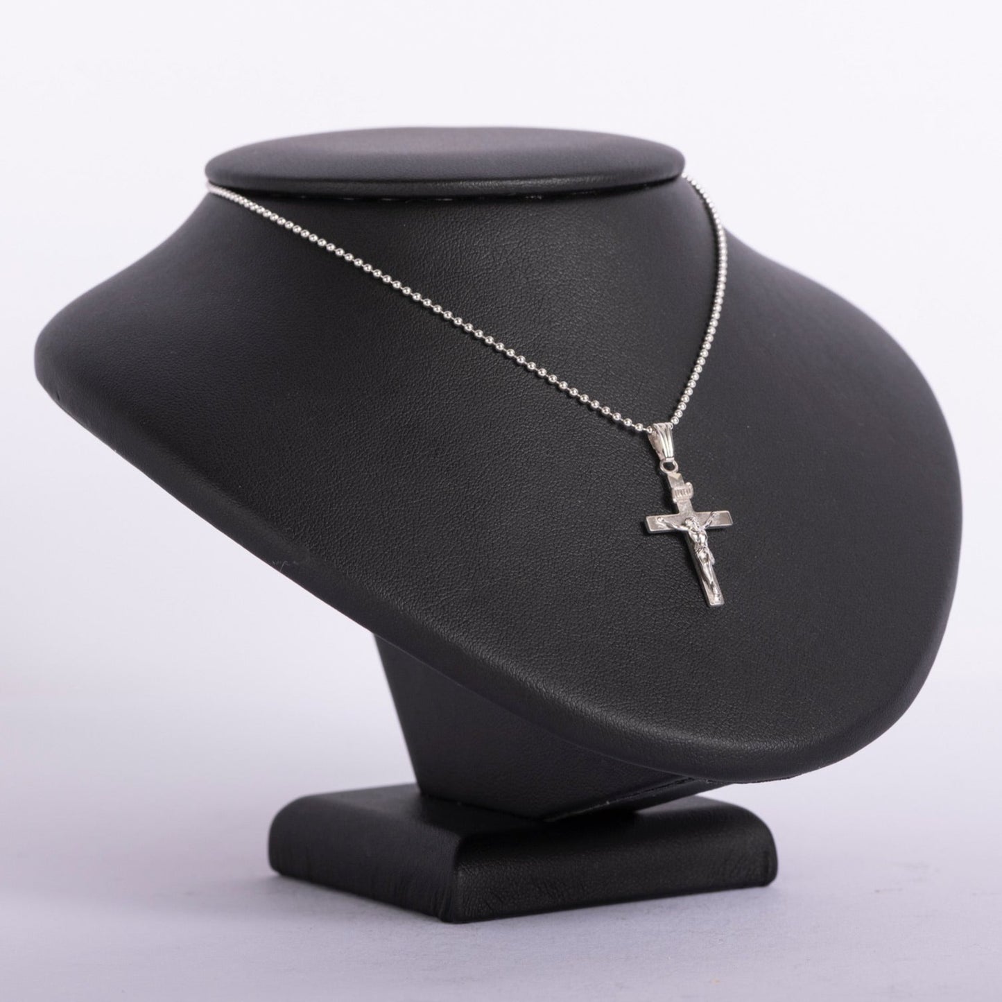 White Gold Crucifix Cross