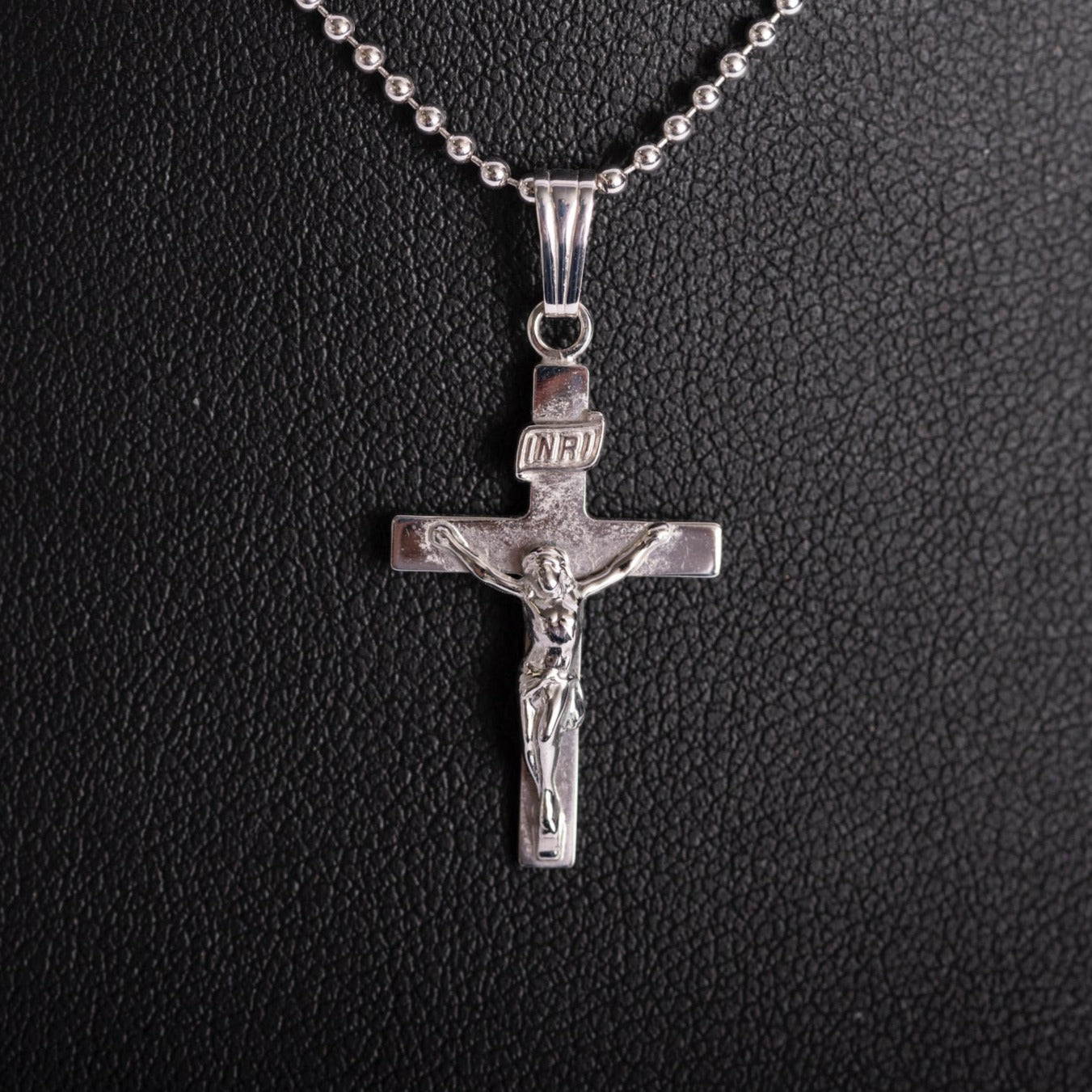 White Gold Crucifix Cross