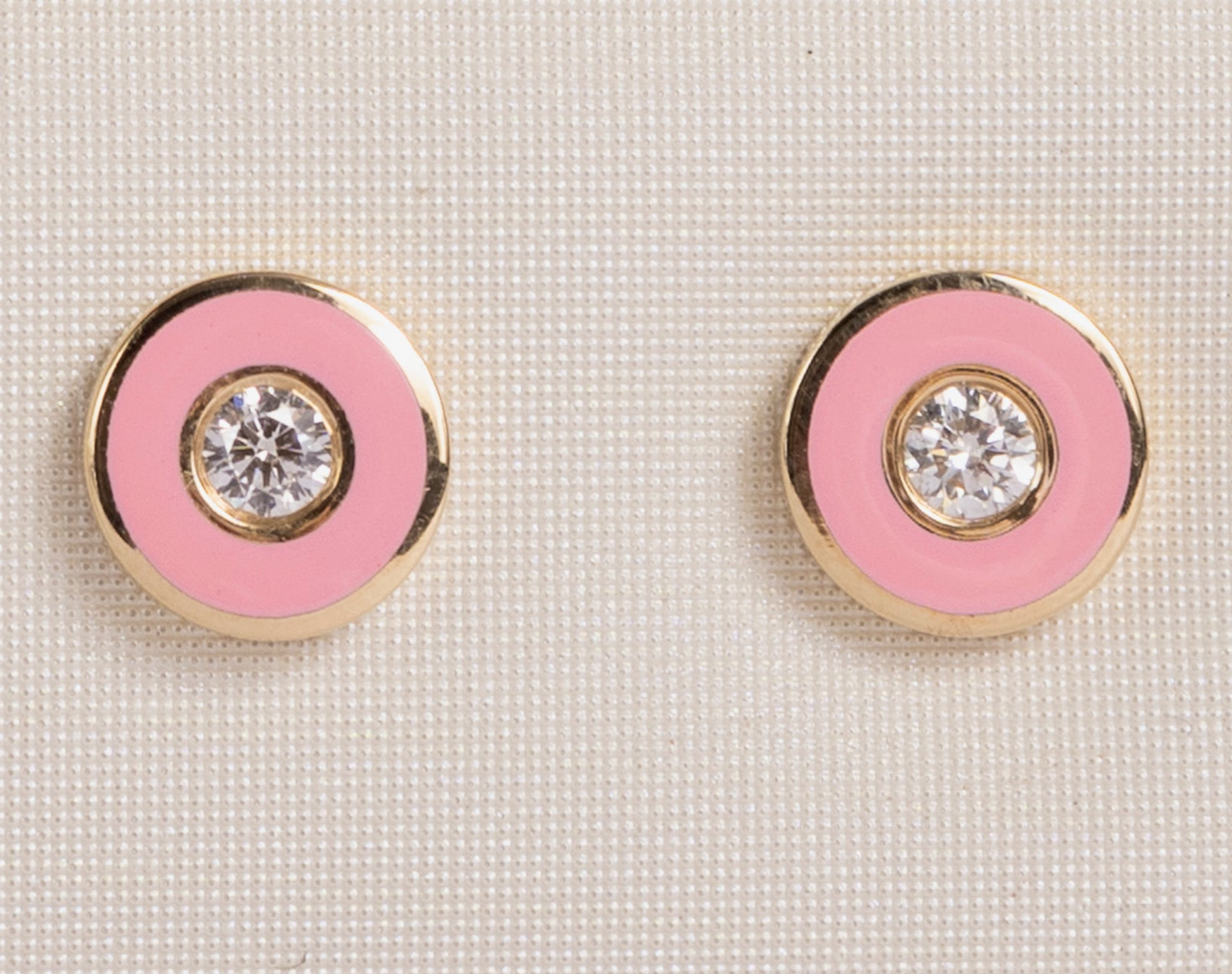 Diamond Enamel Earrings