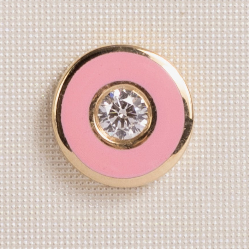 Diamond Enamel Earrings