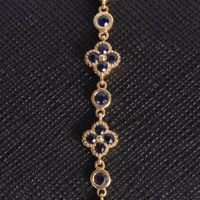 Sapphire Clover Bracelet