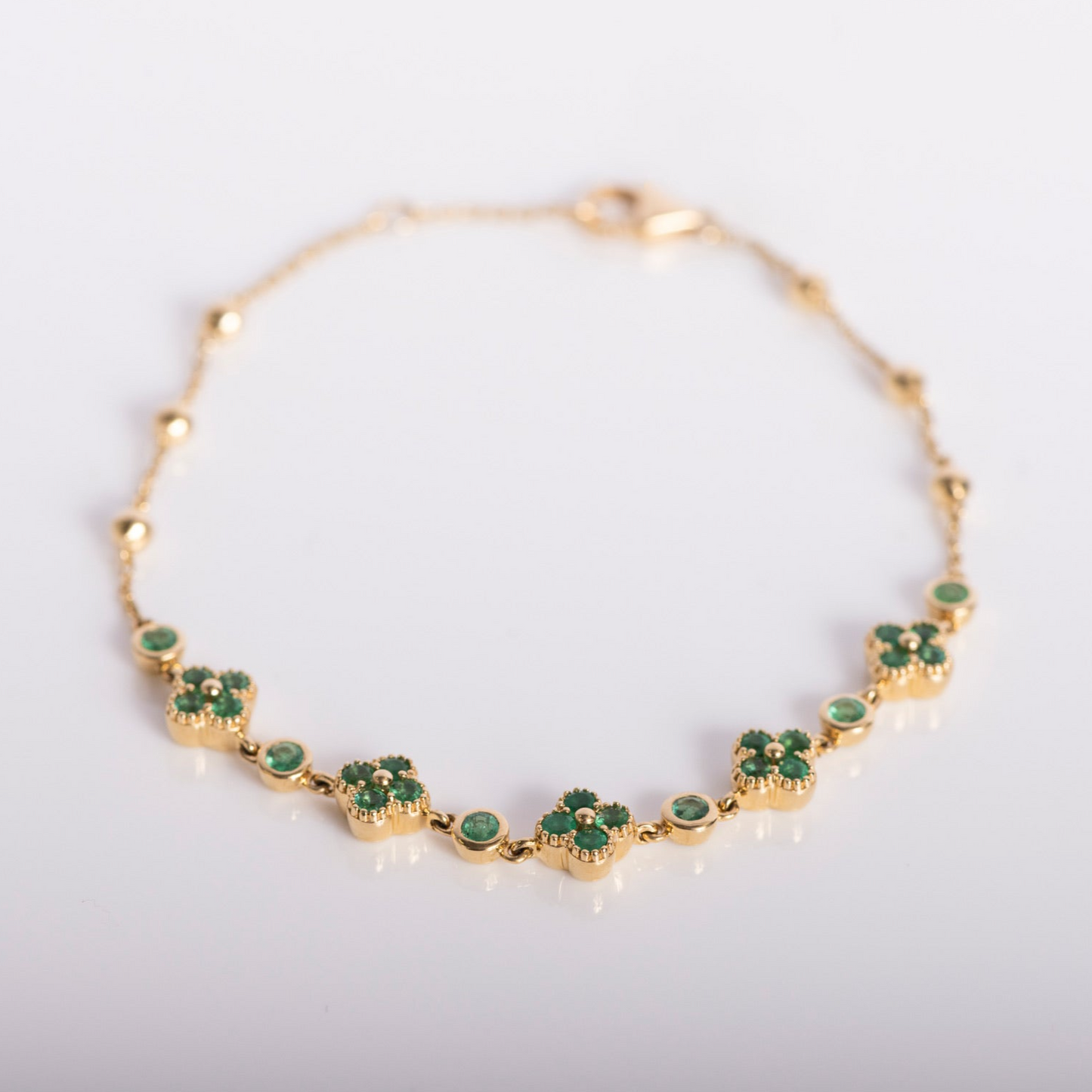 Emerald Clover Bracelet