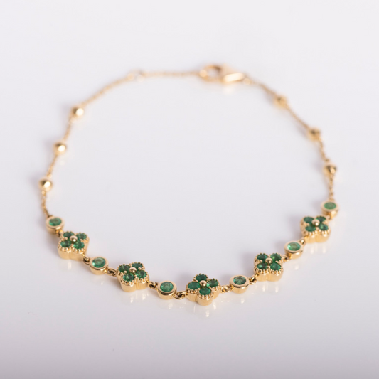 Emerald Clover Bracelet