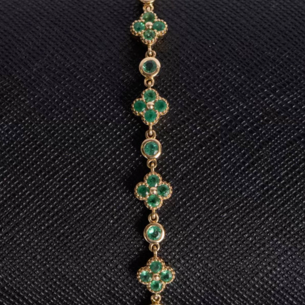 Emerald Clover Bracelet