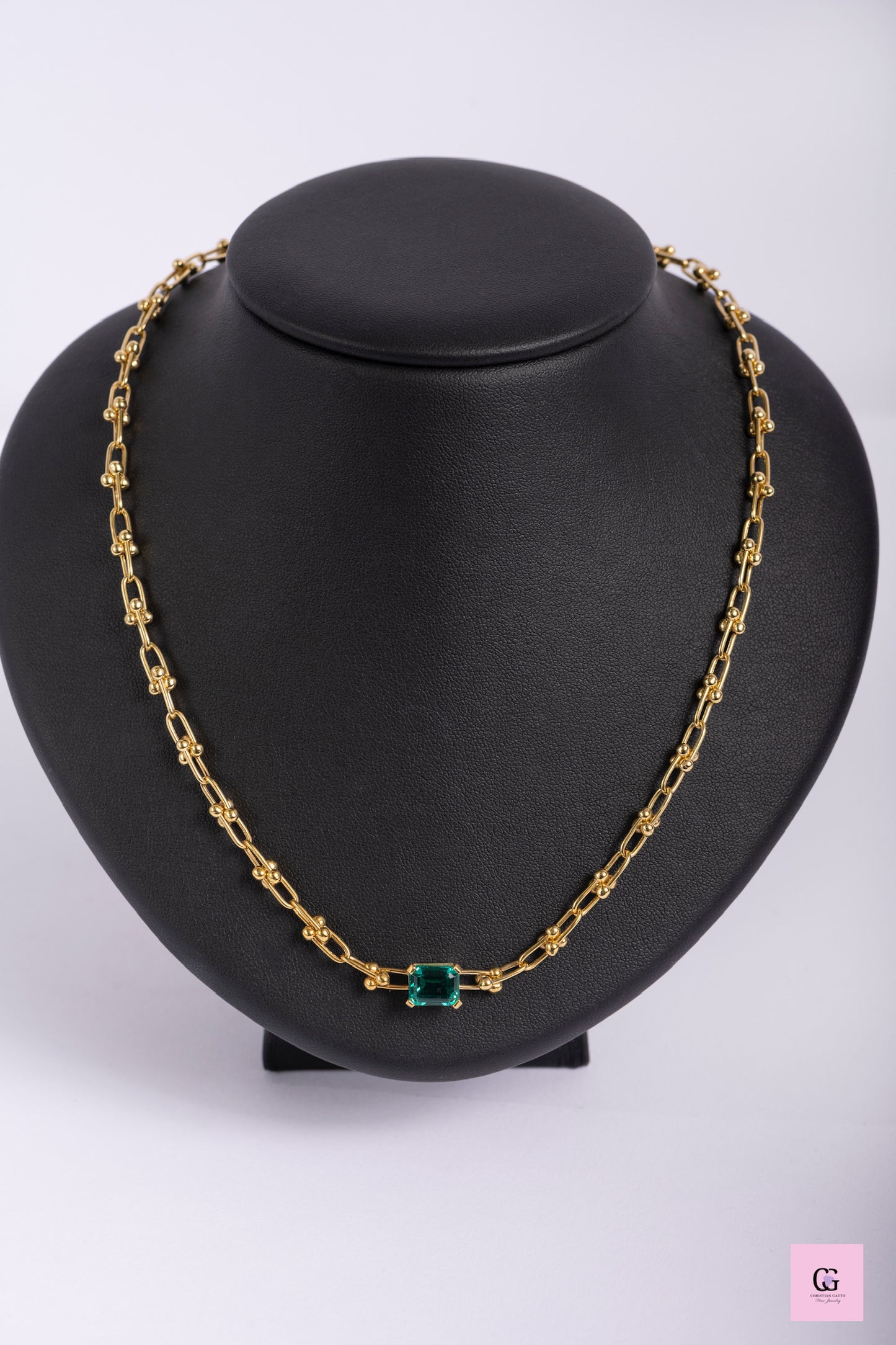 Emerald Solitaire Necklace