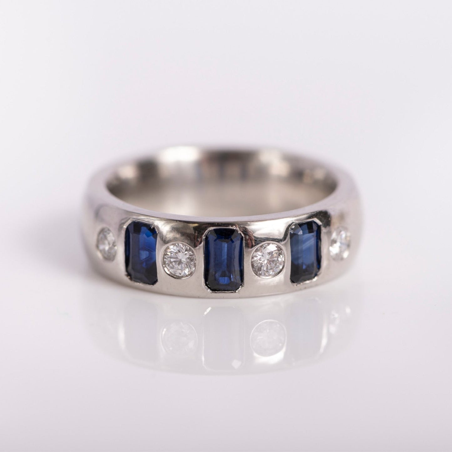 Diamond-Sapphire Ring