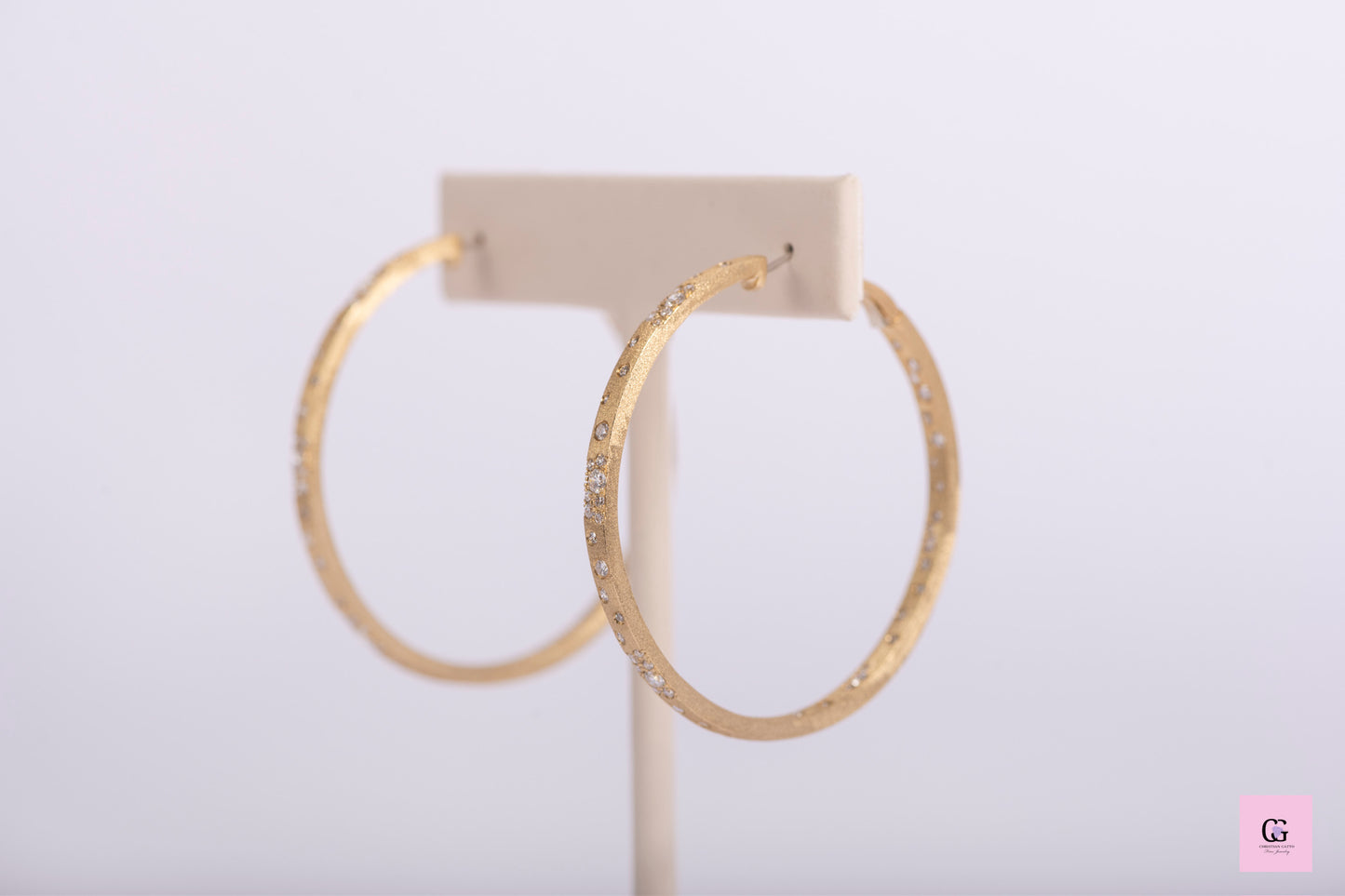 Diamond Hoop Earrings