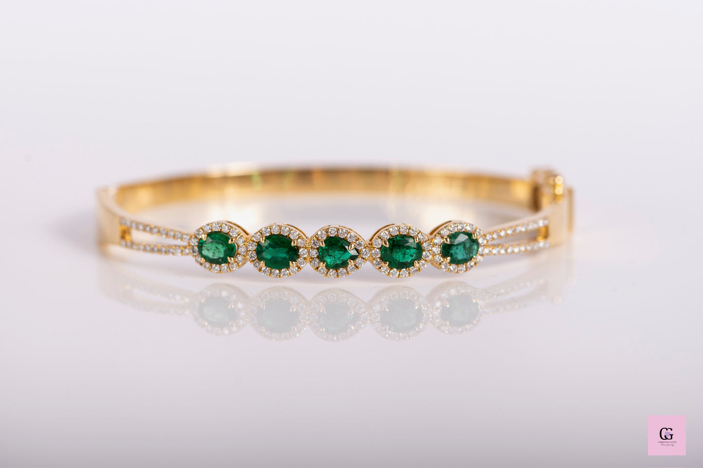 Emerald Bangle Bracelet