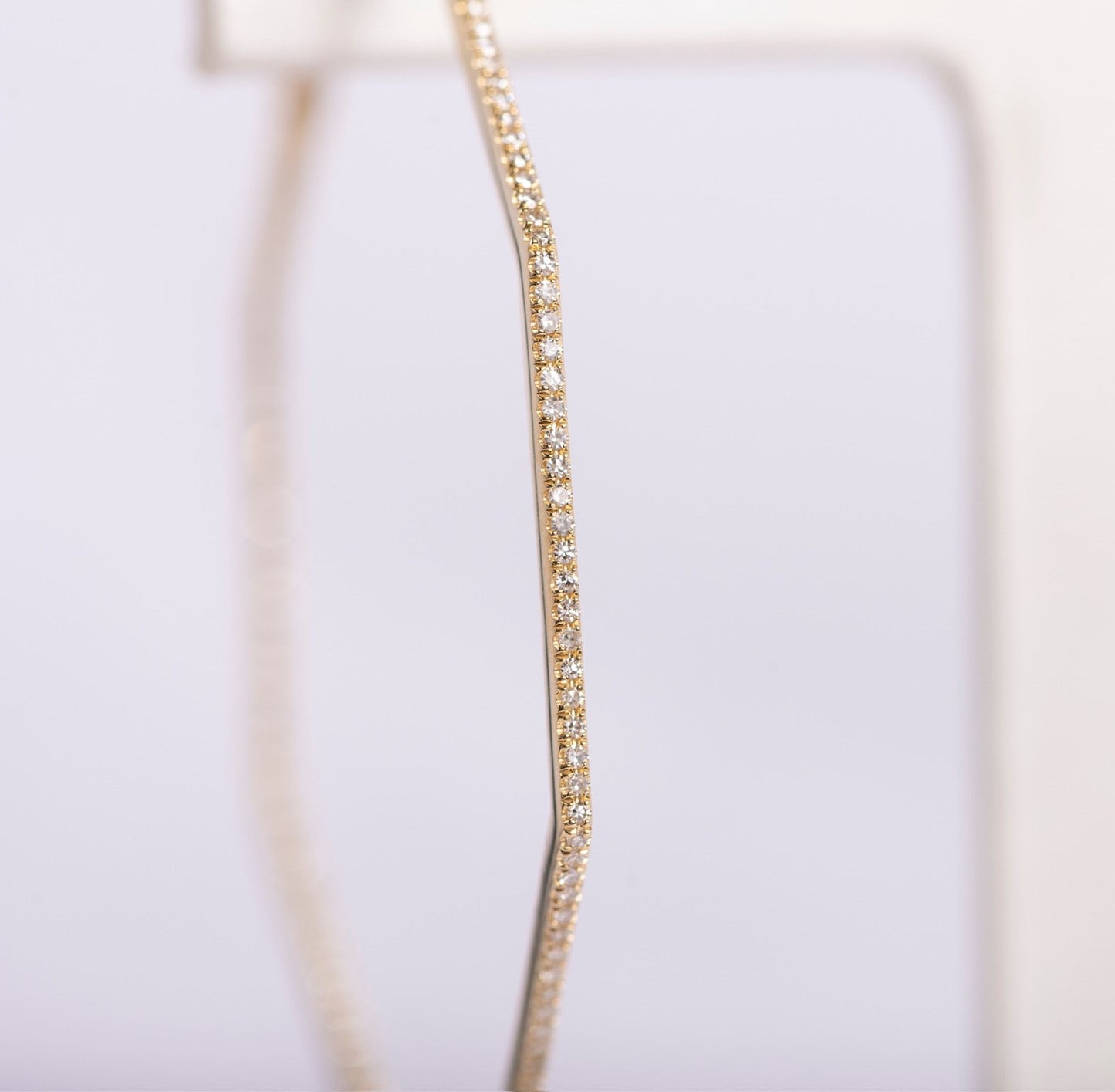 Diamond Octagonal Hoop Earrings