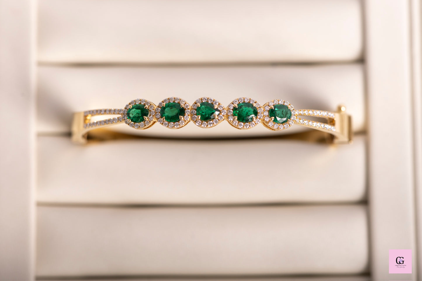 Emerald Bangle Bracelet