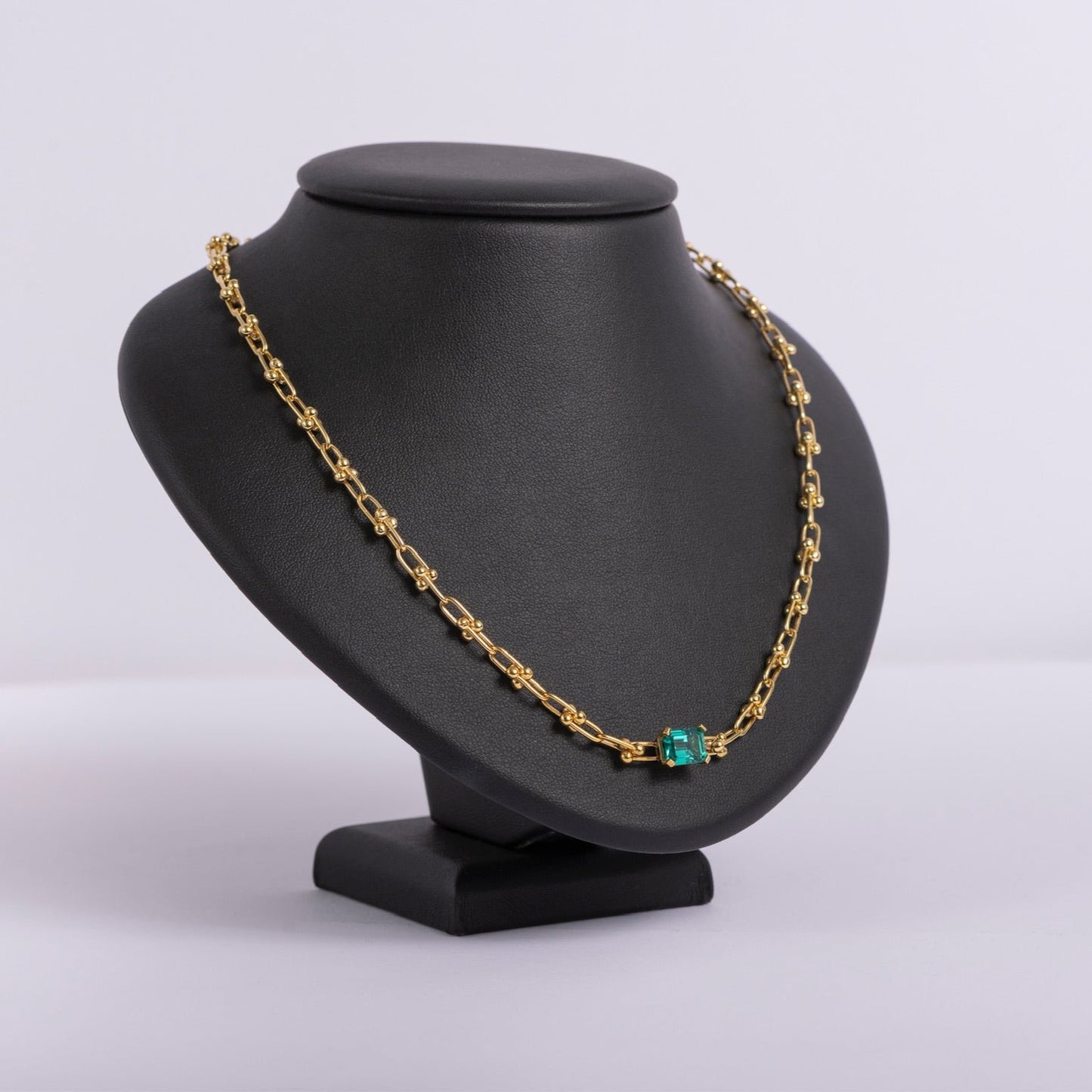 Emerald Solitaire Necklace