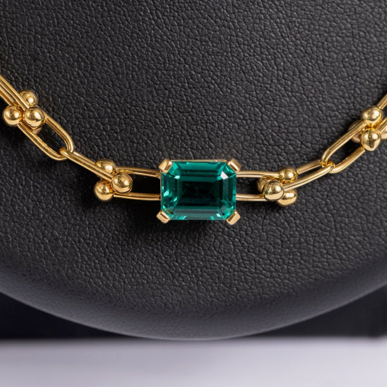 Emerald Solitaire Necklace