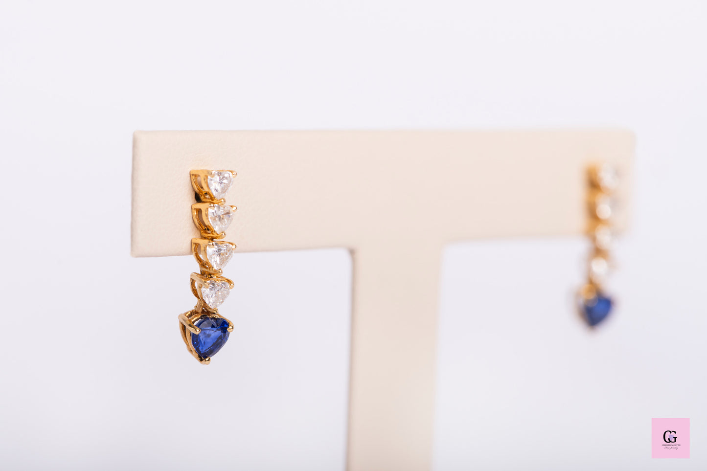 Diamond-Sapphire Earring