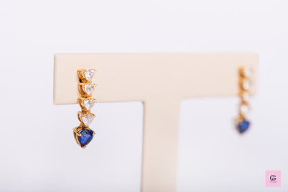 Diamond-Sapphire Earring