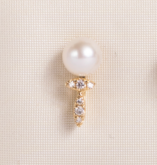 Diamond Pearl Earrings