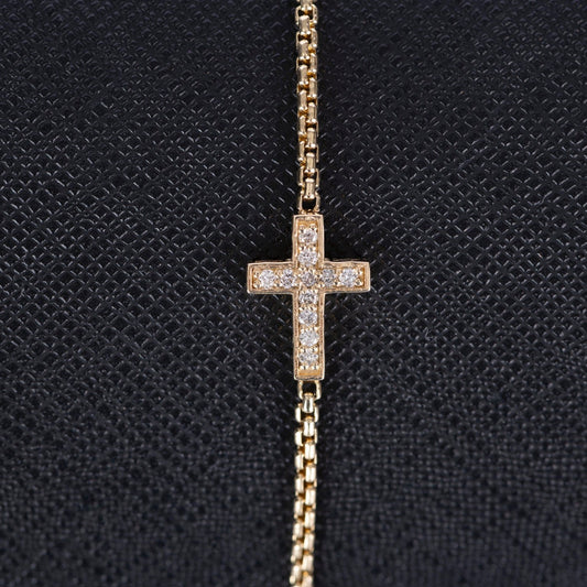 Diamond Cross Bracelet