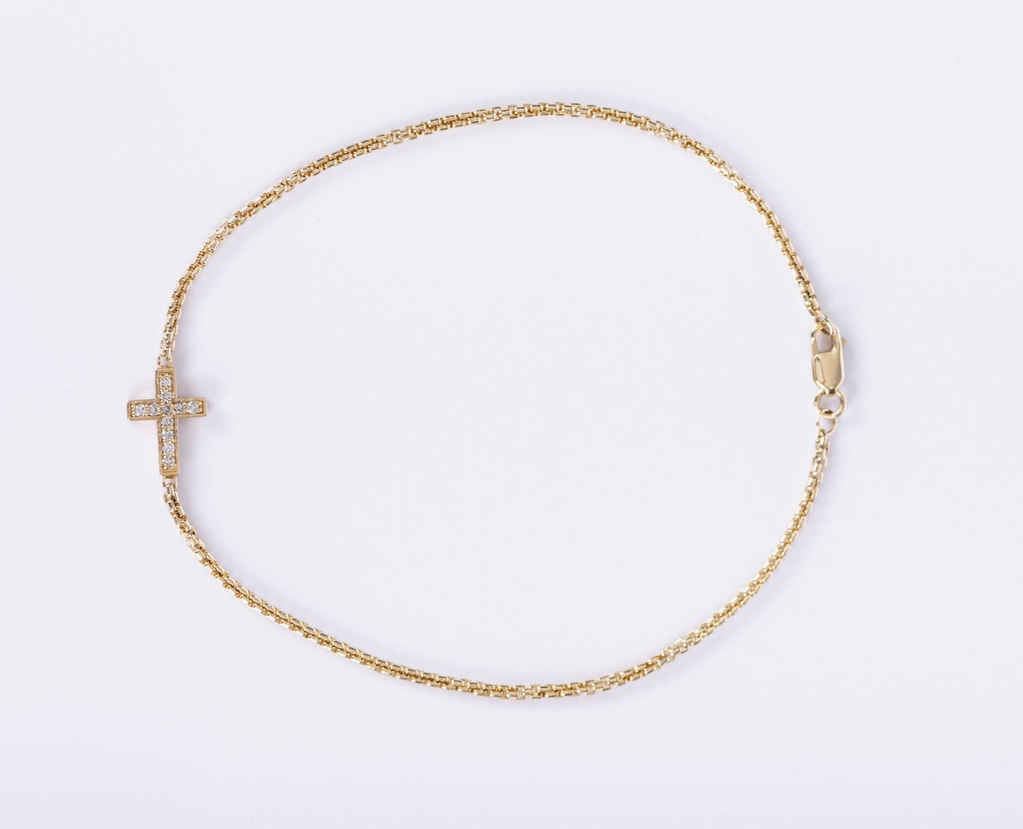 Diamond Cross Bracelet