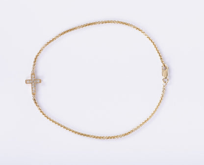 Diamond Cross Bracelet