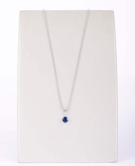 Sapphire Solitaire Pendant