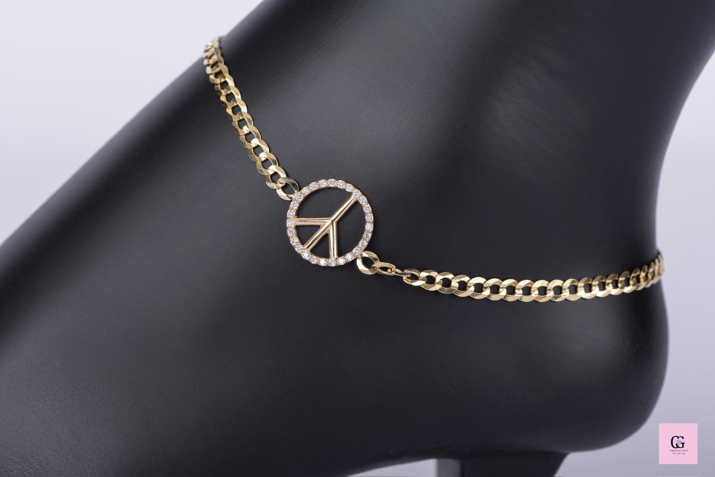 Diamond Peace Anklet