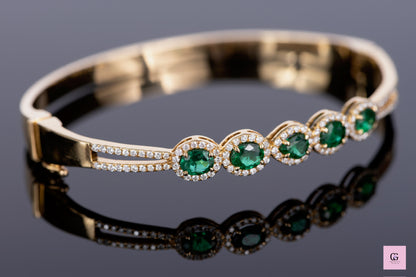 Emerald Bangle Bracelet