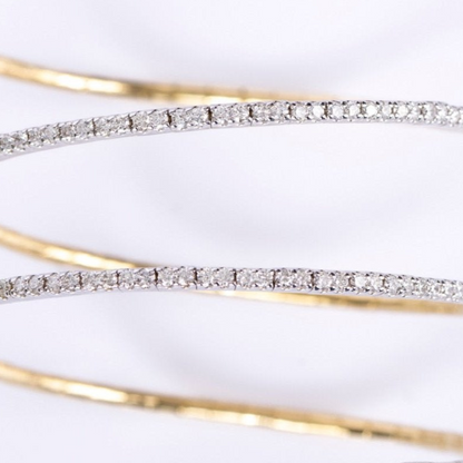 Spiral Diamond Bangle