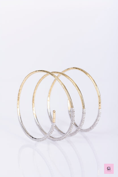 Spiral Diamond Bangle