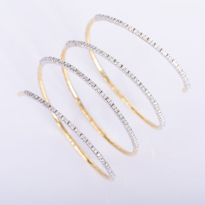 Spiral Diamond Bangle