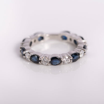 Sapphire-Diamond Band