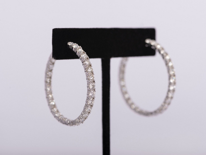 Diamond Hoop Earrings