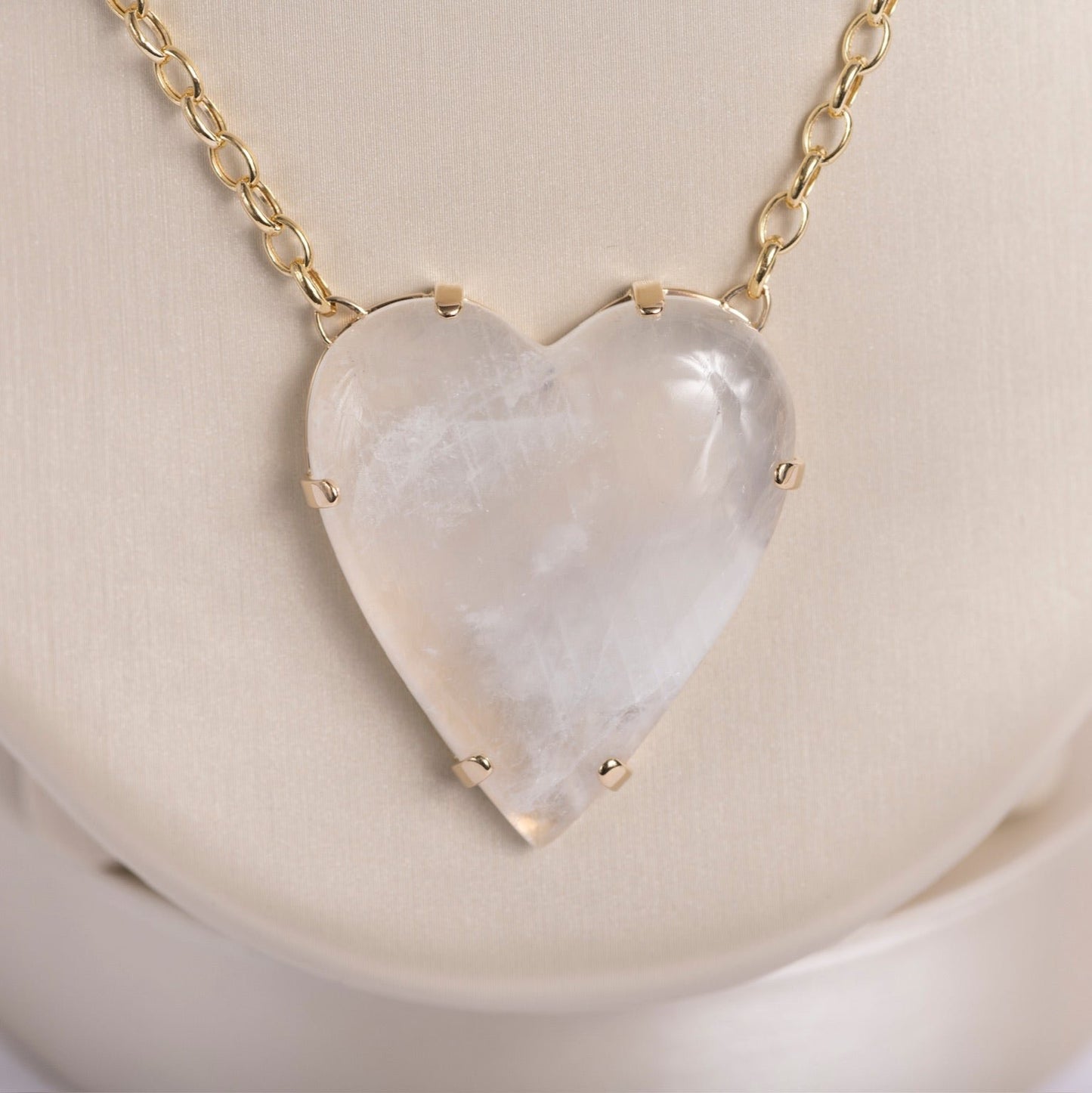 Moonstone Heart Necklace