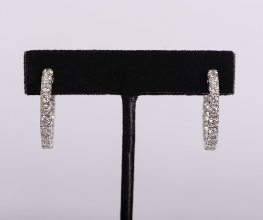 Diamond Hoop Earrings