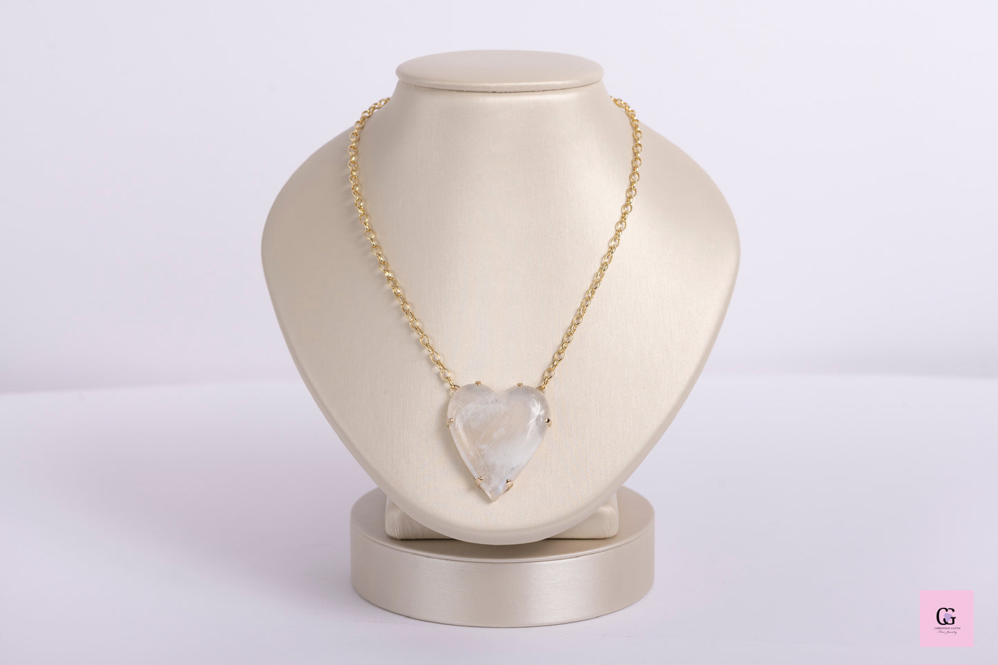 Moonstone Heart Necklace