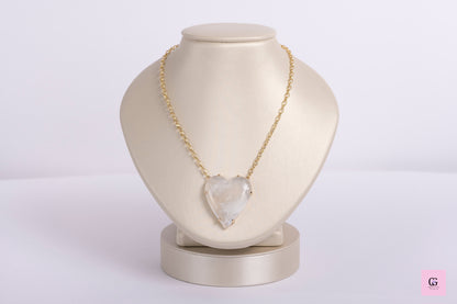 Moonstone Heart Necklace