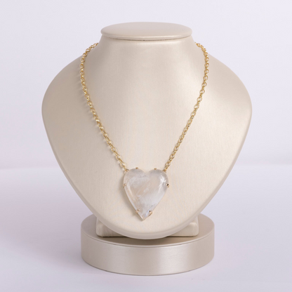 Moonstone Heart Necklace