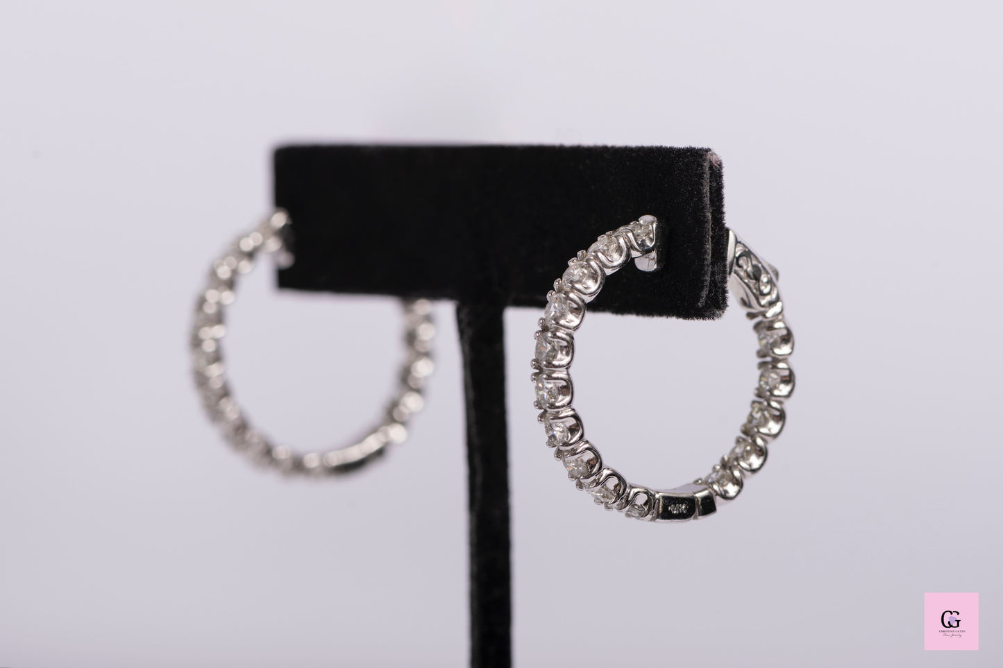 Diamond Hoop Earrings