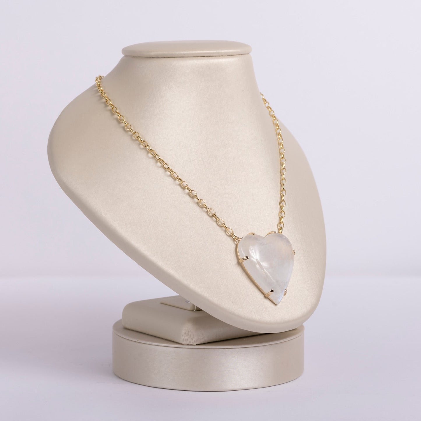 Moonstone Heart Necklace